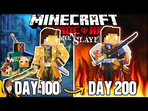 I Survived 200 Days in Hardcore Minecraft as a Demon Slayer... Here's What Happened!