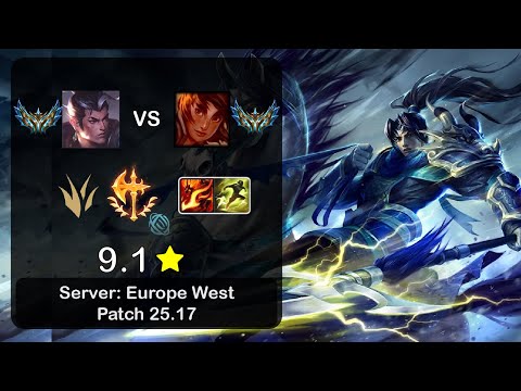 Xin Zhao Jungle vs Taliyah - EUW Challenger - Patch 25.17