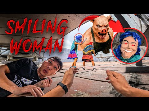 SMILING WOMAN REAL LIFE ESCAPE 64.0 | Horror Parkour Pov Short | Bubbles 3Run
