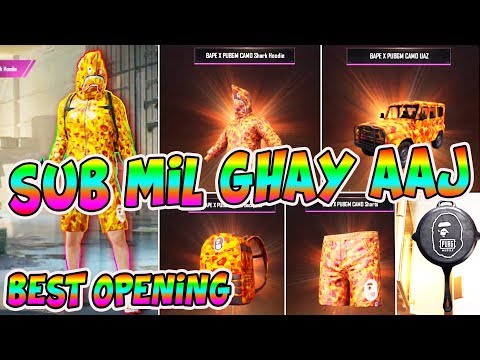 I CAN'T BELIEVE | BEST CRATE OPENING OF MY LIFE | GOT FULL BAPE X PUBGM OUTFIT | TRY MY LUCK PUBG Video