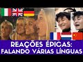 REAÇÕES ÉPICAS FALANDO VÁRIAS LÍNGUAS EM LISBOA LONDRES E PARIS GABRIEL POLIGLOTA