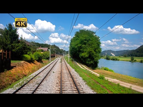 4K CABVIEW 🇸🇮 Jesenice - Ljubljana - Dobova - EC 211 (Sava) Train ride through the whole of Slovenia
