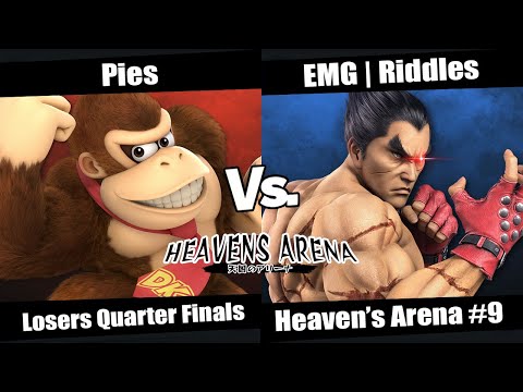 Heaven's Arena #9 Losers Quarter Finals - Pies (Donkey Kong) vs EMG | Riddles (Kazuya)