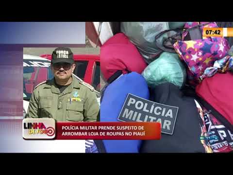 PoliÌcia Militar prende suspeito de arrombar loja de roupas em Castelo do Piauí (12 05 20)