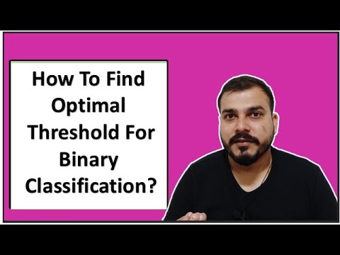 Tutorial 42-How To Find Optimal Threshold For Binary Classification - Data Science