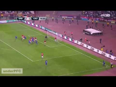 Josip Šimunić Vs. Miralem Sulejmani - Croatia 1 - 1 Serbia