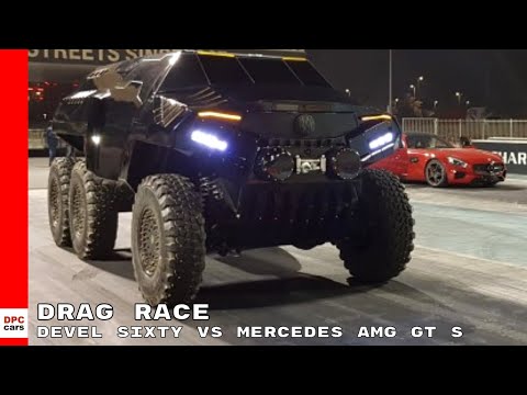 Devel Sixty vs Mercedes AMG GT S Drag Race Video