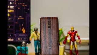 Poco F1 | Official Skin Installation and First Look [Ebony Wood]