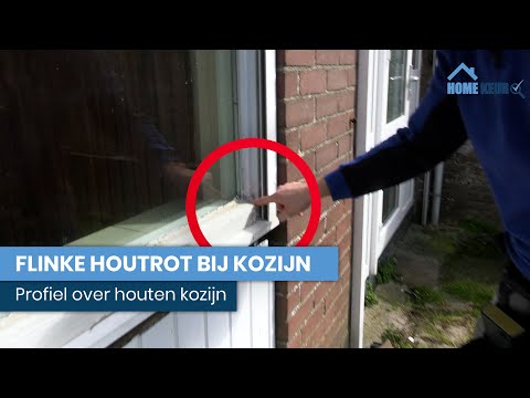 Houten kozijn DIY gerepareerd, maar rot compleet weg! | Inspectie van de achtergevel woning