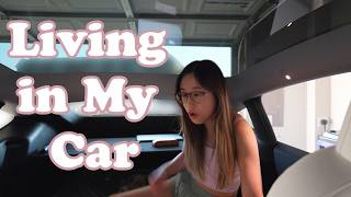 Living in My Car for 24 Hours | Tesla Model Y