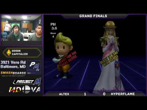 Project M @ Xanadu 1/2/17 Grand Finals: Hyperflame (Lucas, Wolf) vs Altex (Zelda)