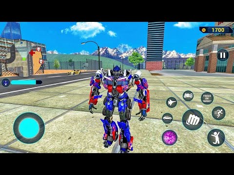 Optimus Prime Multiple Transformation Jet Robot Car Game 2020 - Android Gameplay #2