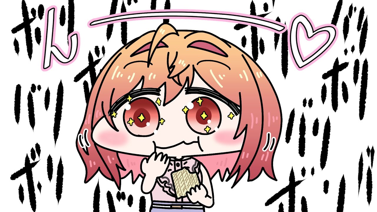 【手描き】無垢な心で乾麺をそのまま食べる莉々華ちゃん【一条莉々華/ホロライブ/切り抜き漫画】