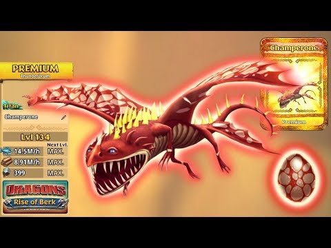 Champerone (New Premium Thunderdrum) Titan Mode Max Level 134 | Dragons: Rise of Berk