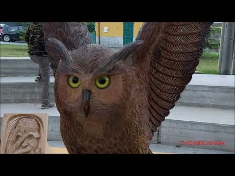 ESPOSIZIONE DI SCULTURE INCISE NEL LEGNO ALLA FIERA DI S. LUCA A DEMONTE. (CN) DOM. 11 - 10 - 2020.