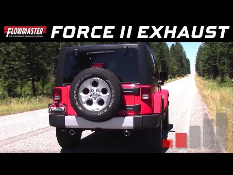 2012-18 Jeep Wrangler JK, 3.6L - Flowmaster Force II Axle-Back Exhaust System 817729