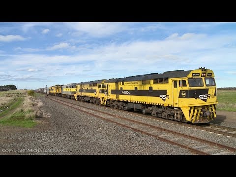 7CK3 SSR Grain Train With 5 ALCO & EMD Diesel Locomotives - PoathTV Australian Railways