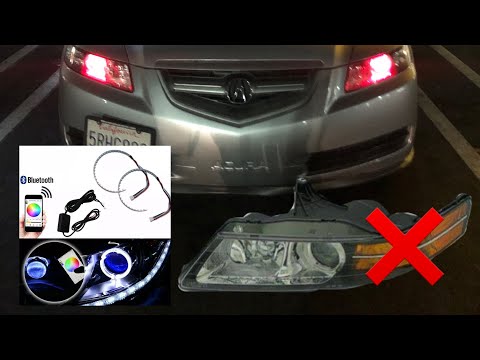 Installing Demon Eyes on a Acura TL and removing amber