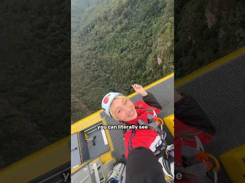 Climbing on top of a cable car in blue mountains #australia