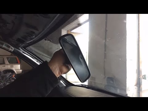 Салонное зеркало заднего вида Снятие