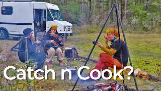 Vanlife Cooking Outdoors Coconut Clam Curry - Wild food Outdoor Chef