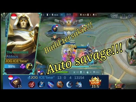 GAMEPLAY + BUILD TERSAKIT ALDOUS AUTO SAVAGE - MOBILE LEGENDS