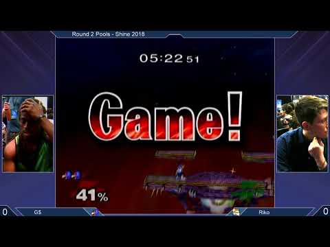 Shine 2018 SSBM - G$ (Falco) vs. Riko (Fox) - Melee R2 Pools
