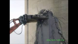 preview picture of video 'Sugarbeet Silo's, Kidderminster, The Demolition, July 2012'