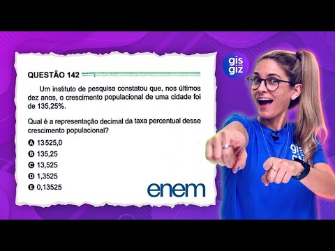 ENEM - PORCENTAGEM EM NÚMERO DECIMAL - QUESTÃO 142 PROVA VERDE 2024 MATEMÁTICA