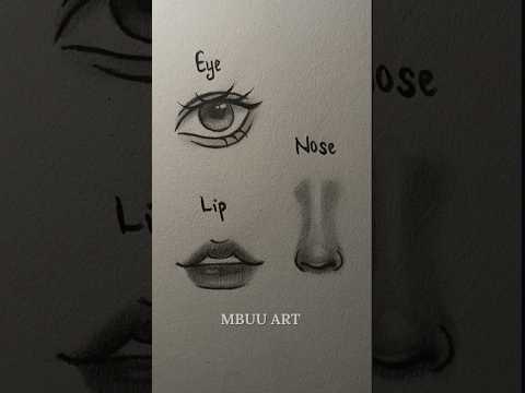 How to draw Eye, Nose, and Lip's Tutorial✏️ #drawing #tutorial #howtodraw #art