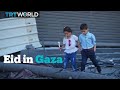 Palestinian Kids Celebrate Eid Al Fitr Amid Destruction
