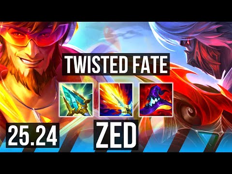 TWISTED FATE vs ZED (MID) | Perfect KDA: 11/0/8 | EUW Master | 25.24