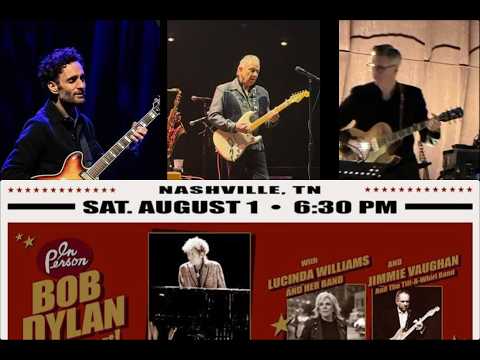 Fan-recorded video of Jimmie Vaughan sitting in with Bob Dylan's band, Nashville, Aug 1 2026