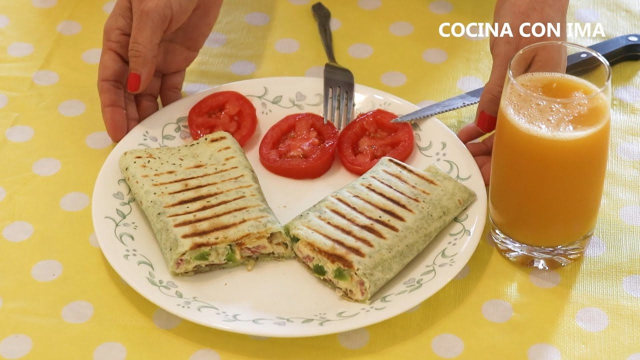 FAJITAS 🥓O WRAPS DE HUEVO CON JAMON Y QUESO🧀