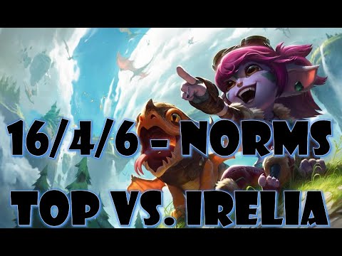 Let's try TOP LANE! - Tristana vs. Irelia full gameplay - 16/4/6 - League of Legends. No commentary