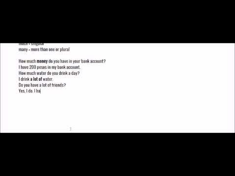 Como usar how much y how many en Inglés