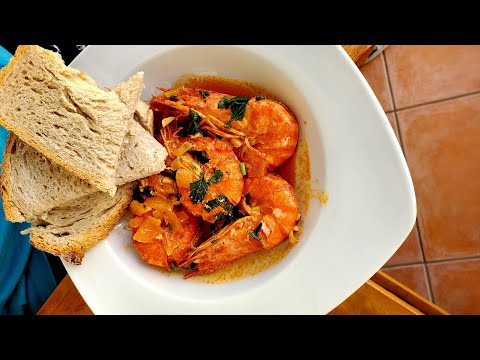 Cooking Portuguese Garlic Tiger Shrimp