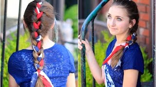 3-Minute Scarf Braid | 4th of July Hairstyles