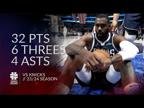 Tim Hardaway Jr 32 pts 6 threes 4 asts vs Knicks 23/24 season