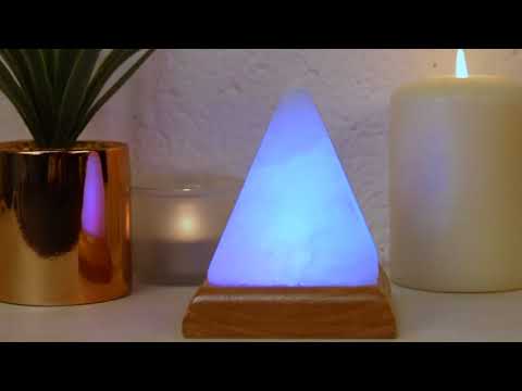 White USB Pyramid Salt Lamp