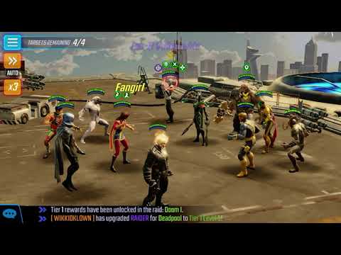 Gold rush tiers 13 and 14. City characters. 562k power. Marvel strike force