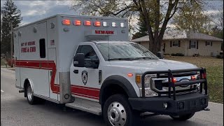 Newark Ohio Division of Fire Medic 1 Responding with MTFD Station Siren Wailing (Wail)