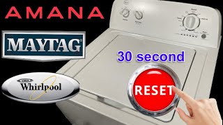 How to Reset & Recalibrate Whirlpool Washer (30 Sec. Recalibration)