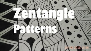 How To Draw Easy Zentangle Art Patterns For Beginners,Tutorial Doodle Drawing Step By Step 1-5
