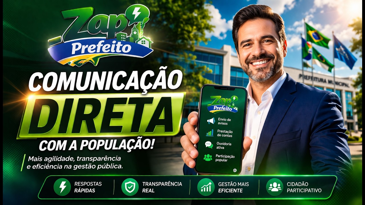 Prévia do vídeo de demonstração do Zap Prefeito