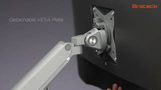 Single Monitor Thin Gas Spring Monitor Arm | LDT62-C012 | Brateck