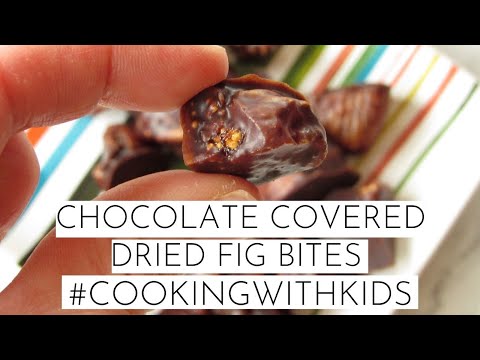 Chocolate Covered Dried Fig Bites #cookingwithkids | Fit Mama Real Food