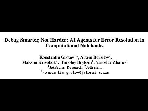 [QA] Debug Smarter, Not Harder: AI Agents for Error Resolution in Computational Notebooks