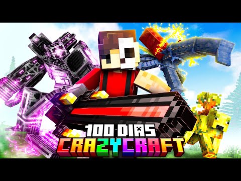 SOBREVIVI 100 DIAS no CRAZYCRAFT com 400 MODS - O FILME