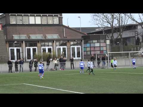 vv Scheveningen F1 - Oliveo F1 jeugdvoetbal in Den Haag
